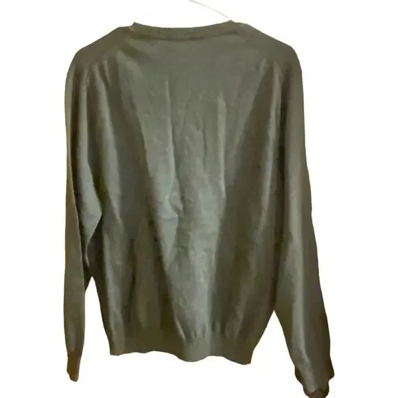 JOS A. BANKS Sweater Mens Large Signature Collection pima Cotton Olive L NWT - Picture 5 of 6